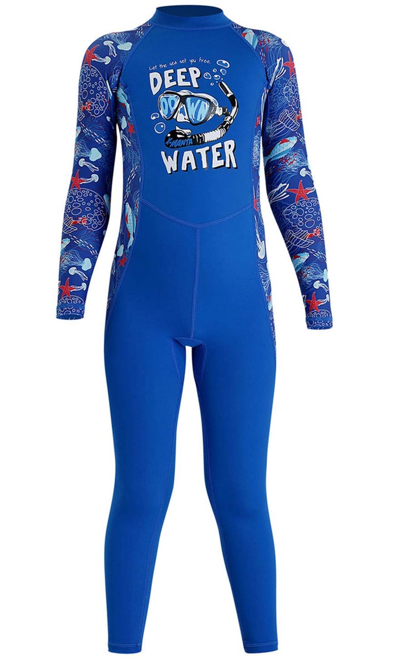 Youth Girls Boys One Piece Water Sports Sun Protection Rash Guard UPF 50+ Long Sleeves Full Suit Swimsuit Wetsuit Swimwear